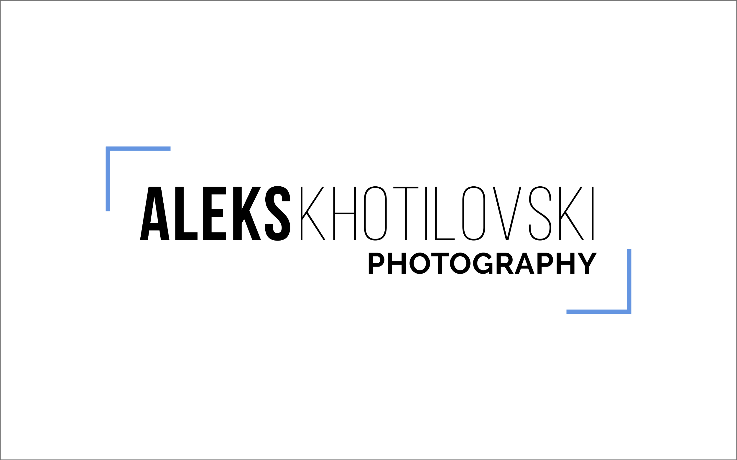 Logo Design for Aleks Khotilovski Photography .  Made by Jon Glanville - Plymouth Graphic Designer.