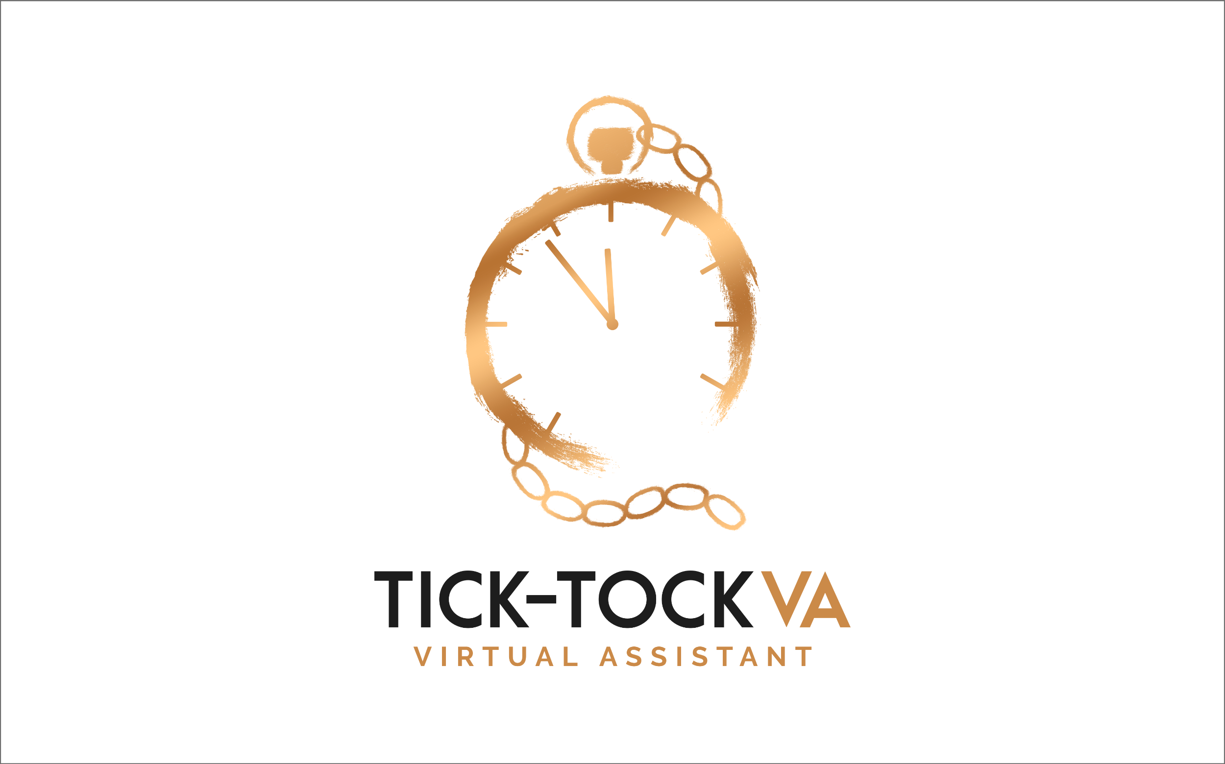 Logo Design for Tick Tock Virtual Assistant.  Made by Jon Glanville - Plymouth Graphic Designer.